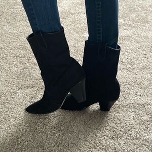 Schutz Mackie Nubuck Leather Bootie